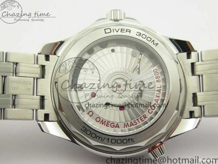 0419 ZeroBulk 2018 Seamaster Diver 300M OMF Best Edition Blue Ceramic Blue Dial on SS Bracelet A8800 (Black Balance Wheel) 7957